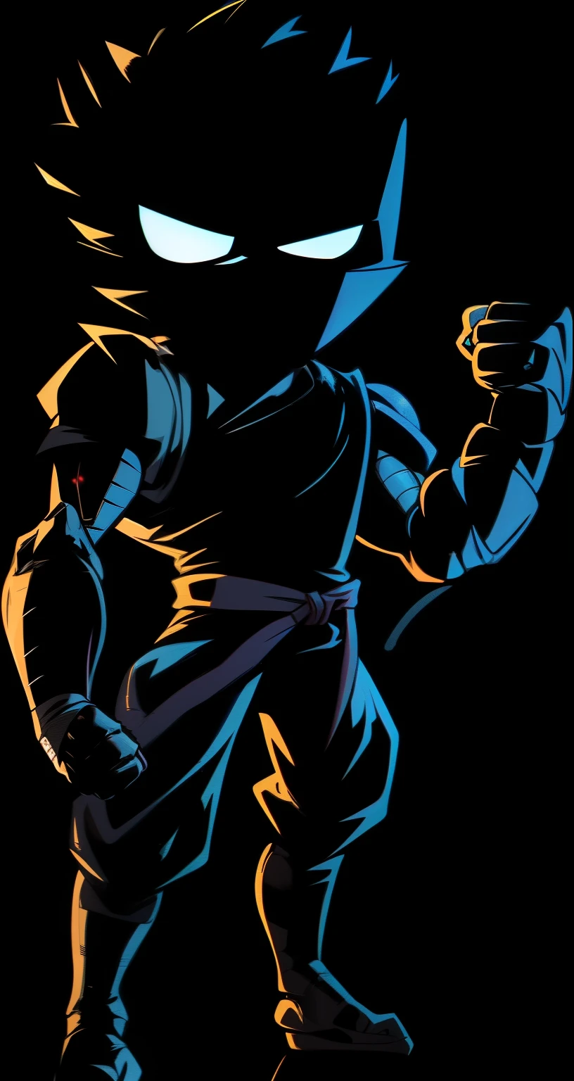 Close-up of a cartoon character holding a fist in his hand, mk ninja, cyborg ninja, anthropomorphic cat ninja, Shovel Knight as Daft Punk, ninja, mystic ninja, goth ninja, robot ninja, blue colored armor, epic ninja suit, Snake eyes, Wearing invisible armor, threatening gesture, ninjas, thief warrior, ninja outfit