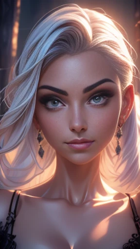 ((artwork)), ((best quality)), (cowboy shot): 1.0).  a woman, 26 years old, ((platina_cabelo)), white, silver hair, long hair, dreadlocks, platinum eyebrows, ((platina_cabelo):1.0), beautiful girl, ((perfeito_face)), perfect facial proportions, size suitable eye, suitable nose shape, light_green_eyes, fair skin, pale complexion, ((perfect_face):1.2), (perfect body: 1.0), tribal tattoo on body.  --Com: 0.4.  