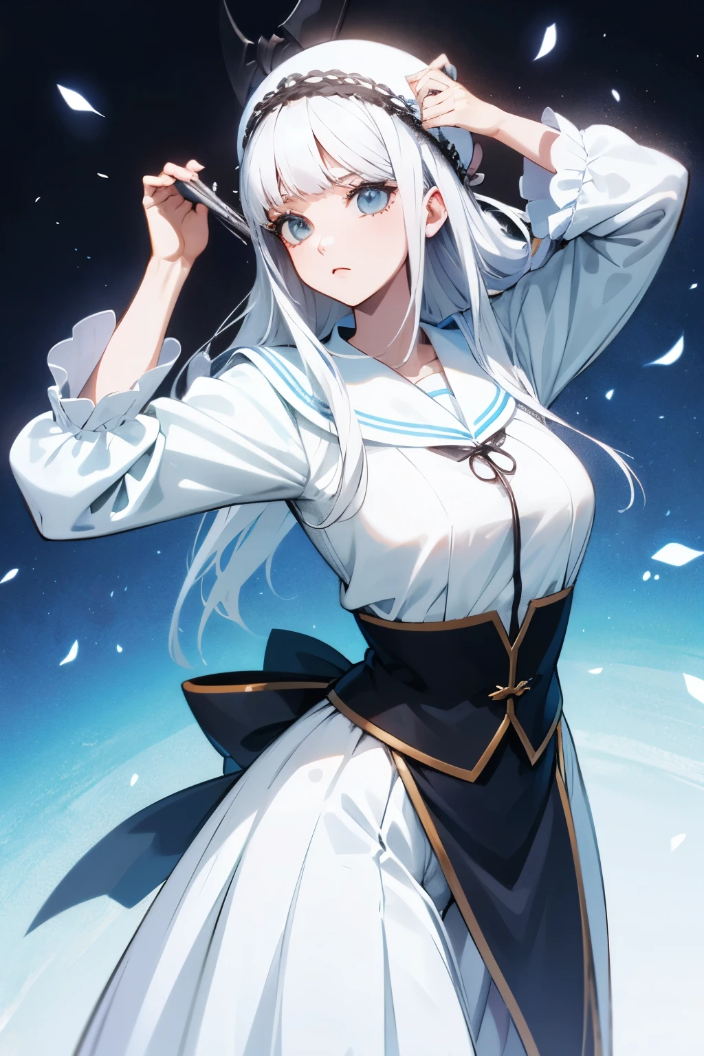 garota, anime, fofa, cabelos brancos, albina, pale, cabelo branco como a neve