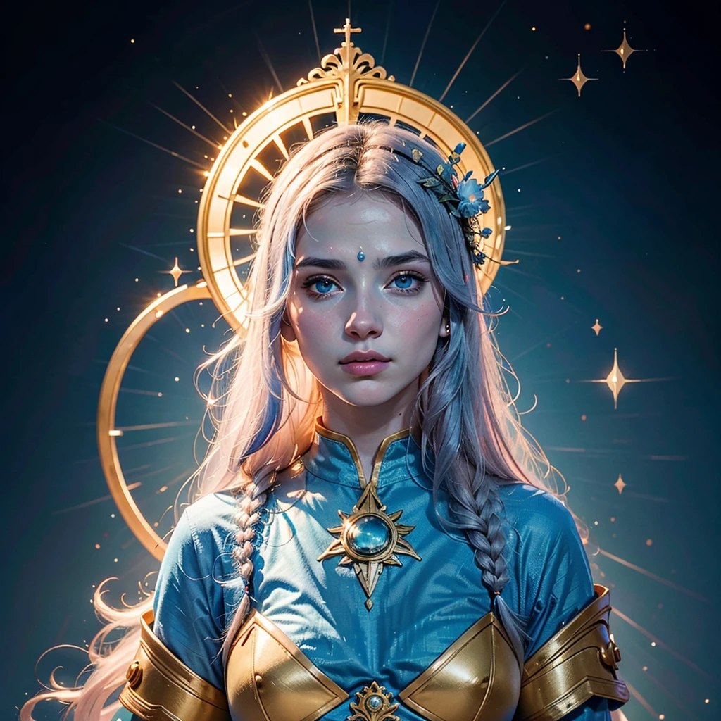 (8k, Foto RAW, melhor qualidade, senhor:1.2), (Realistic, photo-Realistic:1.37) uma imagem dos desenhos animados de uma mulher com cabelo longo e um vestido azul, feiticeira, Obra-prima Deusa da Tristeza, Nos, sacerdotisa, godess do mal, high sacerdotisa, jellyfish sacerdotisa, mystical atlantean valkyrie, portrait knights of zodiac girl, knights of zodiac girl, feiticeira, Vincent di Fate Nausicaa, SEIOS FARTOS, SEIOS GRANDE, PEITO GRANDE, SEIOS QUENTES, ((BLUE SKIN))