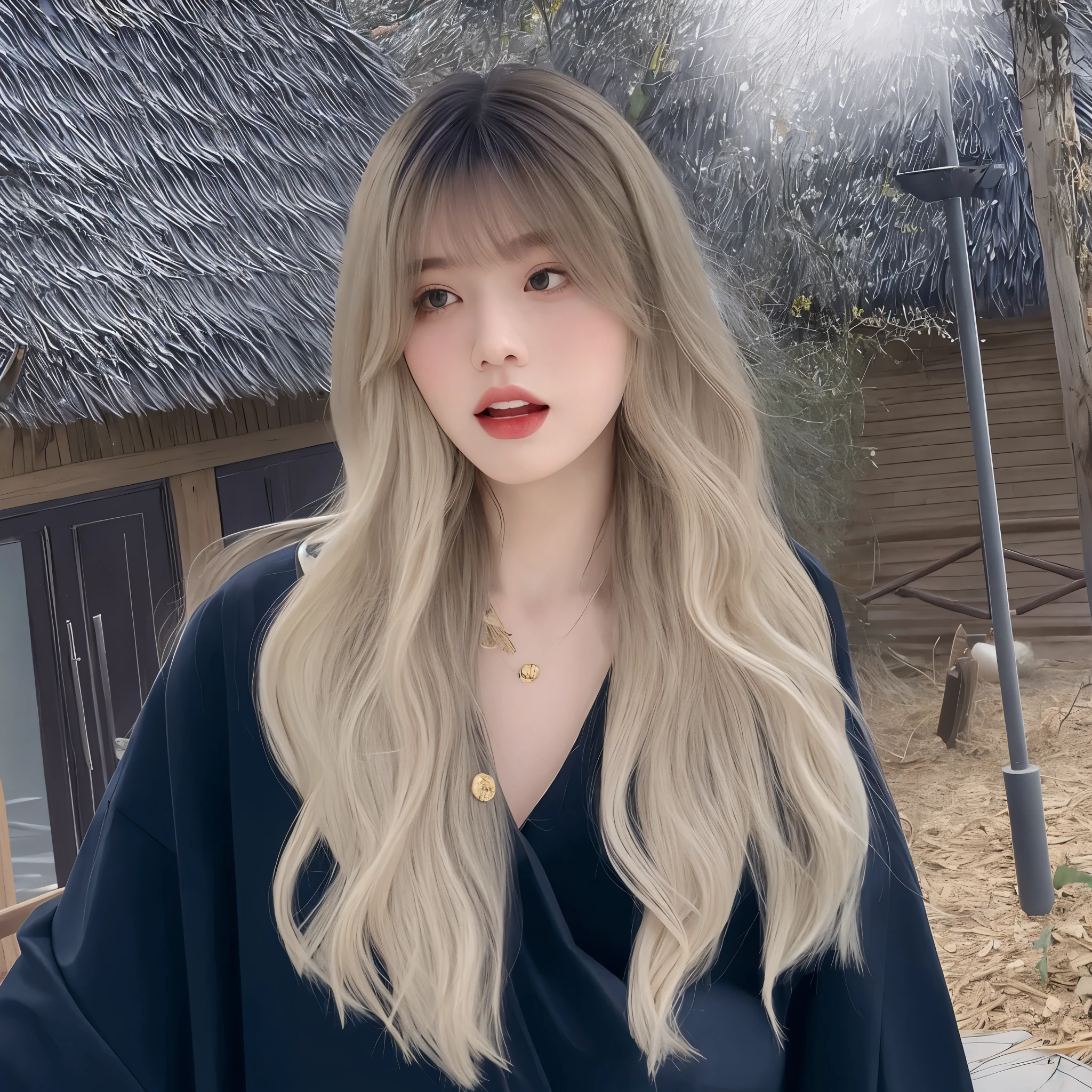 Long white hair and bangs, 刘海long hair, 齐刘海long hair, with long white hair, Urzan, Larissa Manobar, with white hair, 飘逸飘逸的long hair, Baiji haircut hairstyle, ash blonde gray hair, long hair, Two colors of hair