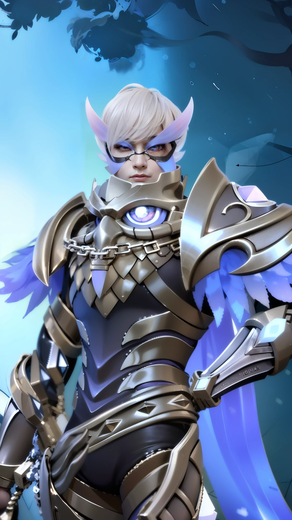 masculine male, masterpiece, ((perfect eyes)) best quality, (semirealism:1.9), beautiful lighting, (extremely detailed CG unity 4k fhd wallpaper), High Detail, Sharp focus, dramatic outdoors, 1 boy ,19 years old, white short hair.