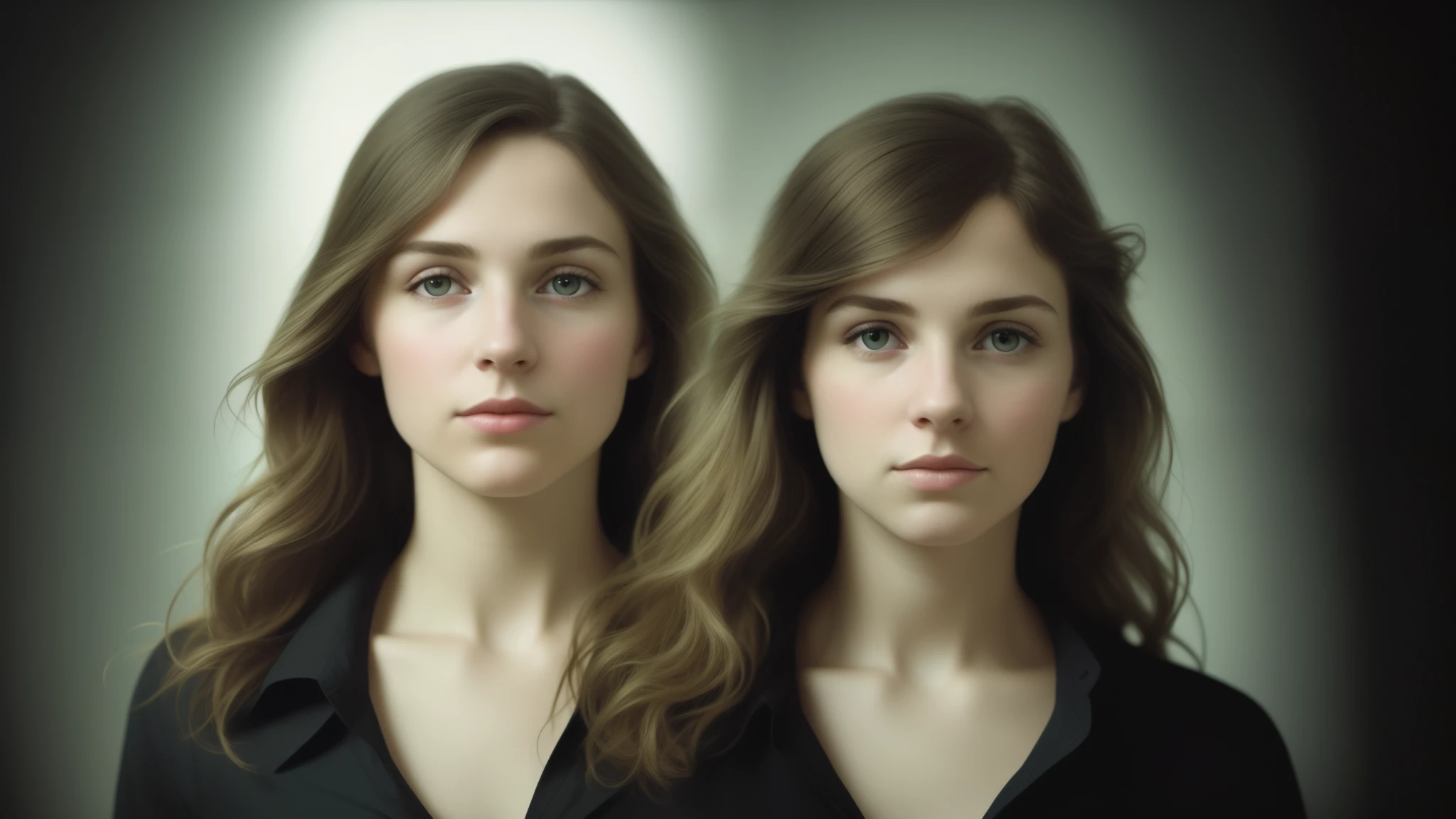 (front focus),(in the dark:1.6), Hyperrealist portrait of the female by David Hockney and Alphonse Mucha, fantasy art, photo-realistic, dynamic lighting, art station, poster, volumetric lighting, very detailed faces, 4 k, award-winning,, 1girl, in the dark, deep shadow, low key, cowboy shot, (official clothing:1.4), long hair, bond hair,