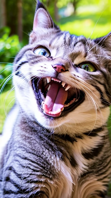 Laughing cat