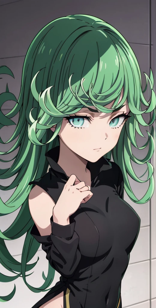 (Masterpiece, Best Quality:1.2), 独奏, 1girl, tatsumaki, unamused, closed mouth, looking a viewer, sitting, 她穿着敦煌飞天衣服, thights, широкие thights,