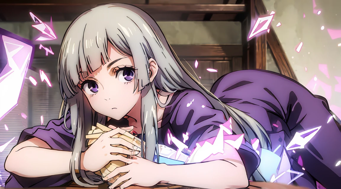 nsfw,high quality, best quality, masterpiece, ultra-detailed, extremely fine, 2D, 8k, highres, masterpiece, super fine illustration, photo background, insanely detailed, perfect fingers, nice hands, perfect hands,( ((A girl she eating ramen noodles and her whitened tongue sticks out)),(holding chopsticks), blushed cheeks, (((smiling))) (one eye closed, long waviy silver hair, purple eyes,headband, completely nude:1.5), (((white color ramen noodle,cum cup, pov_across_table))), BREAK((cum on body:1.9, cum on hair:1.9. cum on face:1.9, cum on mouths:1.3,cum on table 1.9)),multiple boys, peeing on a girl, facial, cum on mouth, cum on body, multiple penises, gangbang,))),ecstasy torogao, saliva trail, nose blush,smile,(eat cum:1.5),in a Chinese restauran,look at camera,