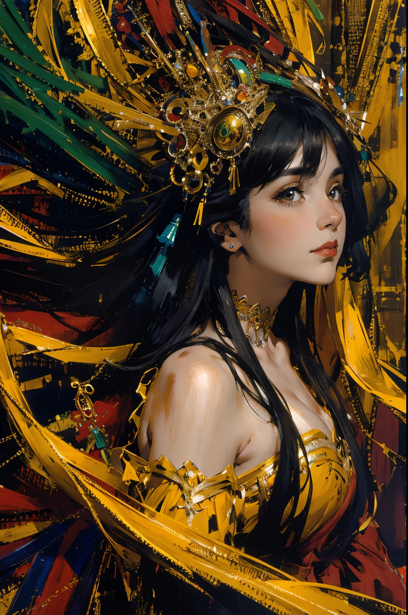 (((Official Art, unity 8k wallpaper, Very detailed, beautifully、aesthetic, masterpiece, highest quality))), (zenTangle, Mandala, Tangle, enTangle), (Fractal Art:1.3) , (((One perfect girl))), (Very detailedな裸), Dynamic Angle, Cowboy Shot, The most beautiful form of chaos, elegant, Brutal Designer, Bright colors, Romanticism, James Jean, Robbie Dowie Anton, Ross Tran, Francis Bacon, Michael Mraz, Petra Cortright, Gerhard Richter,Ashley Wood, Ecstasy,mysterious,glossy,wonderful,(((Very detailedな指))),Almost naked,flashy,Colorful,Transparent blouse,