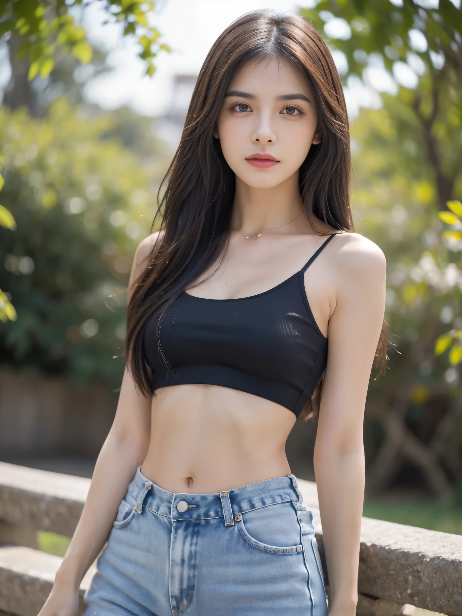 (8k, RAW photo, best quality, masterpiece:1.2),(High detail RAW color photo professional close photograph),(realistic, photo-realistic:1.37),(best shadow),(best illustration), (ultra high res,extremely detailed CG unity 8k wallpaper),(physically-based rendering),(cinematic lighting),(1 girl:1.5),(bokeh:1.4),(collarbone),(shapely), (slim waist),(oval face),(wide shoulder), (intricate lace hair ornament),(full body),(Silky short skirt),(mini skirt)