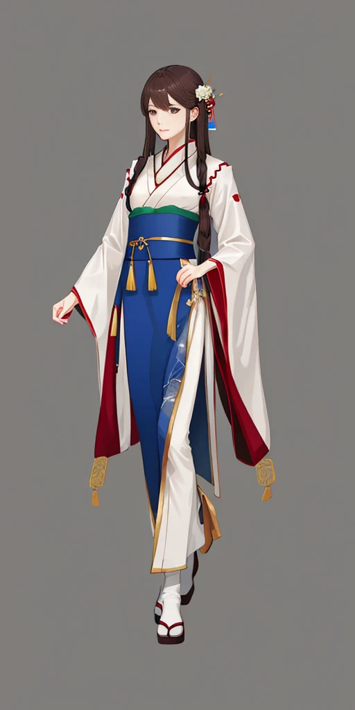 best quality, masterpiece,highly detailed,anime,1girl,hanfu,songstyle,song hanfu,song style outfits,perfect face,walking,simple background,