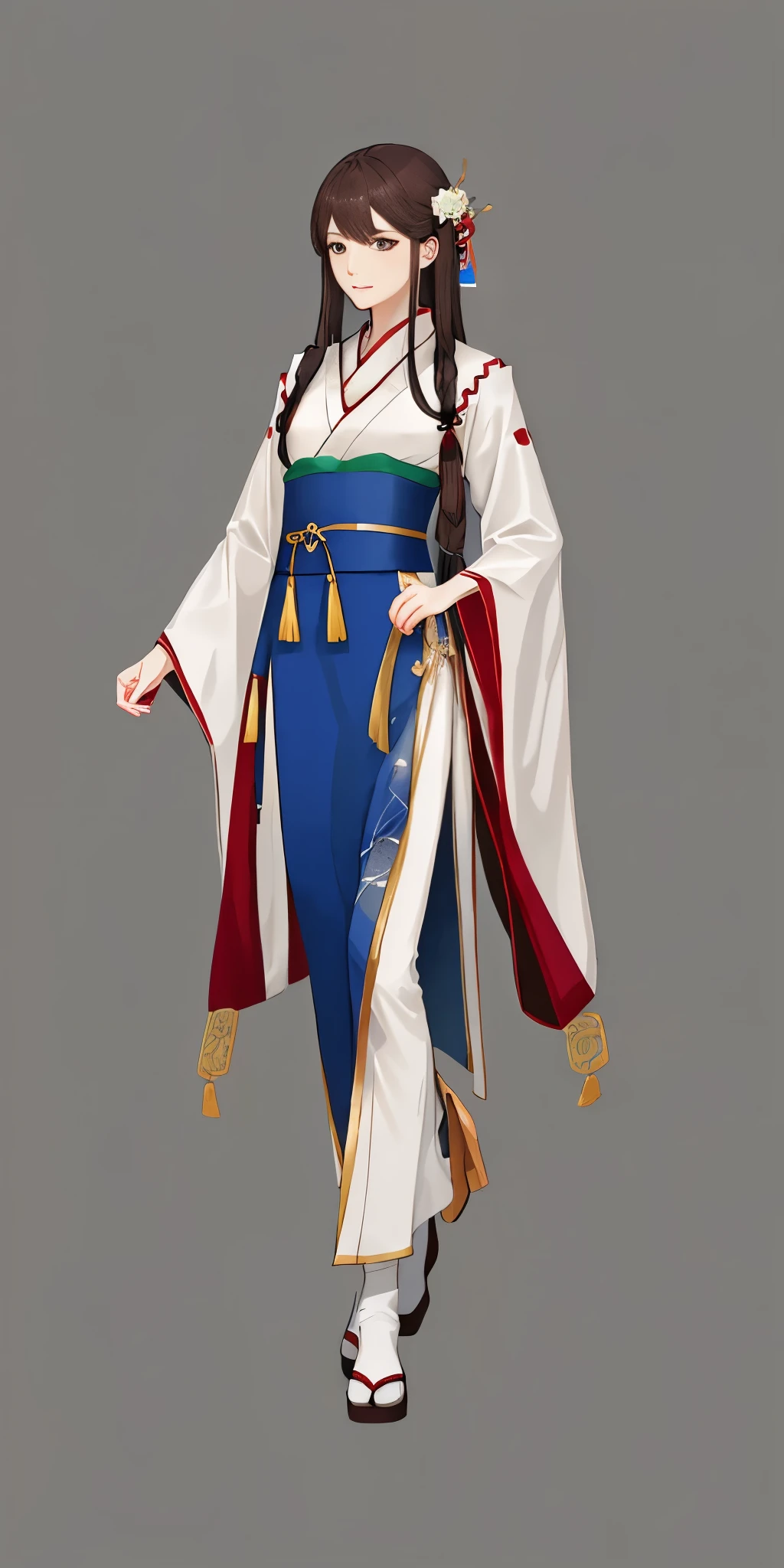 best quality, masterpiece,highly detailed,anime,1girl,hanfu,songstyle,song hanfu,song style outfits,perfect face,walking,simple background,