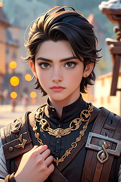 Joven, vikingo, cultura vikinga, con arcos en las manos, adiestramiento, Estilo Juego de Tronos, medieval, Pelo corto con flequillo, machista, male, (((joven))).