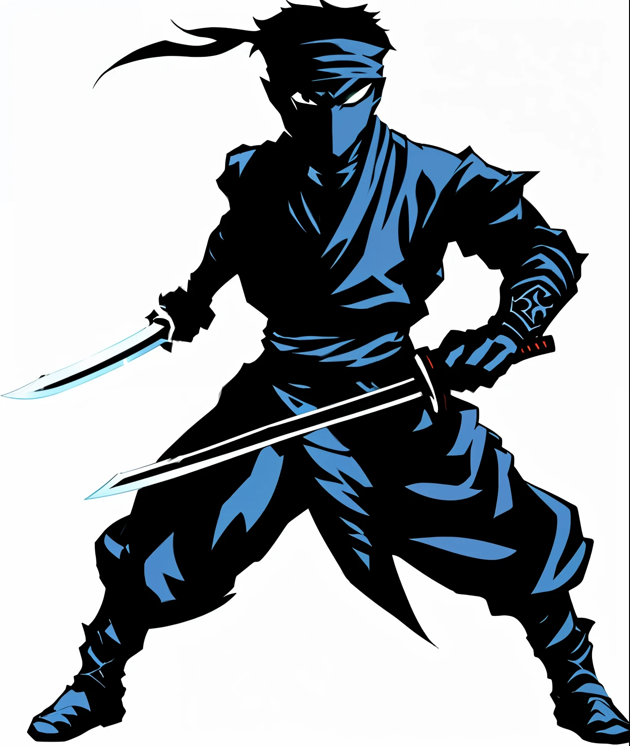 (a character holding a sword, glowing face)anime character with a glowing face and a sword in hand,(clean cel shading),(portrait of a ninja assassin),(phone wallpaper),(mysterious ninja),(MK ninja),(anthropomorphic cat ninja),(vector shadow anime),(cell shading),(cel-shaded vector art),(bio-mechanical ninja samurai),(ninja),(menacing pose),(hd phone wallpaper),(close-up shot of the whole body)