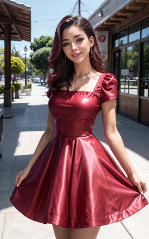 (La mejor calidad, Obra maestra), 1girl, 15 year old , brillar, vestido, Particle, viento, Flor, Parte superior del cuerpo, fondo , Mirada seductora , cabello largo , vestido ligero de verano con escote , vestido de fiesta , maquillaje , labios rojos , sombra de ojos , gran sonrisa , fondo variado , cafeteria , senos grandes , cabello rosa esponjoso , cabello rosado , pelo rosa esponjoso, foto de cuerpo completo , posando linda , senos grandes , pinkie Pie ,mlp