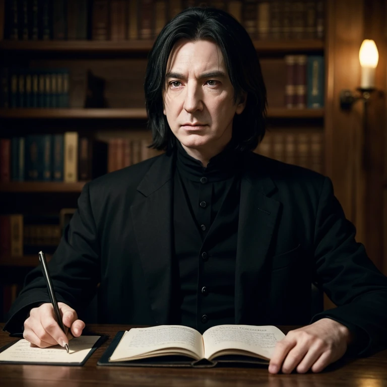 severus snape, Played by Alan Rickman, In typing,old