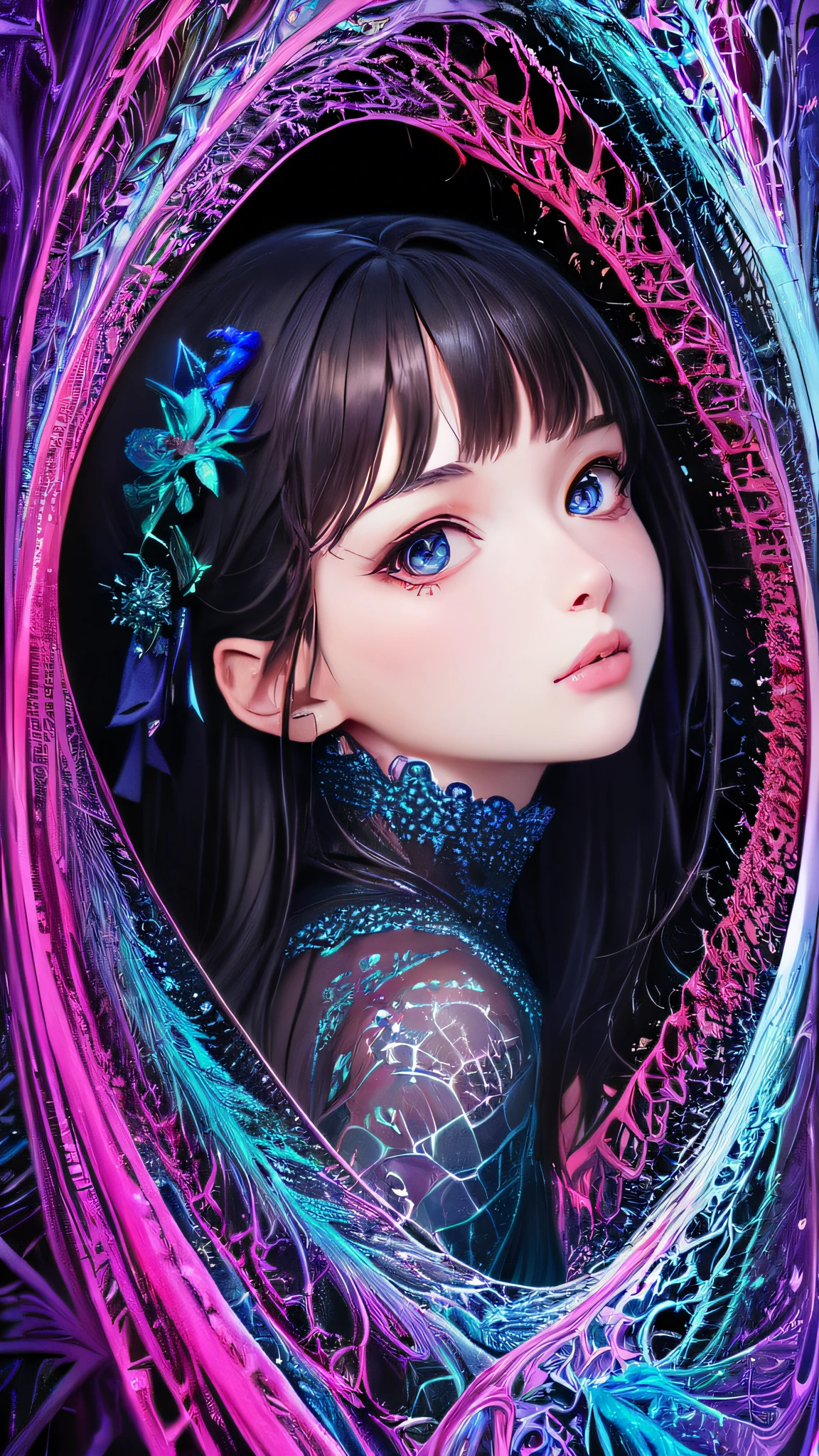 anime(masterpiece, highest quality, highest quality, official art, beautiful and aesthetic:1.2), (1 girl), very detailed,(fractal art:1.3),colorful,most detailed
