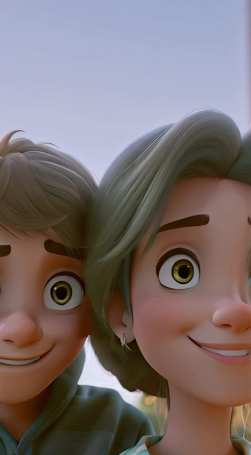 Um casal estilo disney pixar, alta qualidade, melhor qualidade