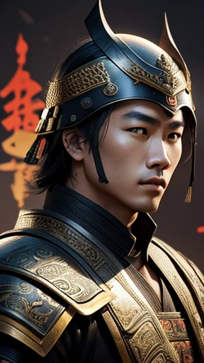 oriental、Young man in ancient Chinese armor、Ancient Chinese man wearing a leather helmet、three kingdom、multiple warlords、highest quality、masterpiece、ultra high resolution、(realistic:1.4)、game poster、Clear and beautiful image quality、