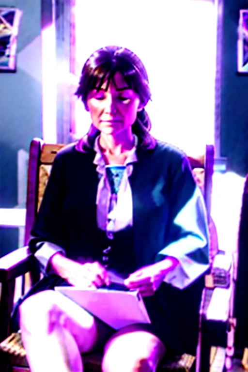 /imagine prompt: 3d animation, personality: [Capture a close-up shot of Anna, a wise and mystical woman in her 60s, seated in an old rocking chair inside the cottage. She is intently reading, with an aura of mystery surrounding her.]-unreal engine, hyper real --q 2 --v 5.2 --ar 16:9