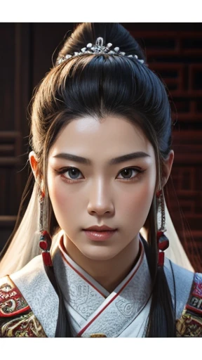oriental、ancient chinese man wearing white clothes、ancient chinese hairstyle men、three kingdom、multiple warlords、highest quality、masterpiece、ultra high resolution、(realistic:1.4)、game poster、Clear and beautiful image quality、solo