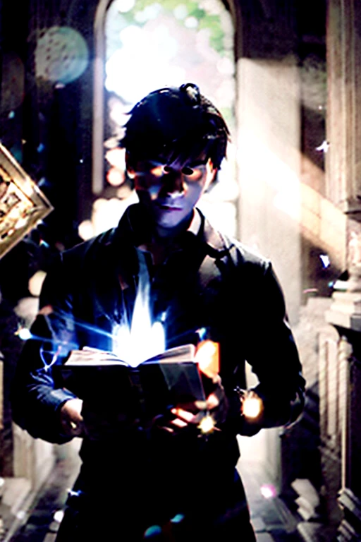 /imagine prompt: 3d animation, personality: [Capture Johnny reaching the sanctuary within the Temple of Wisdom. A glowing book sits on a pedestal, emanating a captivating light. Johnny's expression reflects his excitement and determination as he prepares to open the book.]-unreal engine, hyper real --q 2 --v 5.2 --ar 16:9