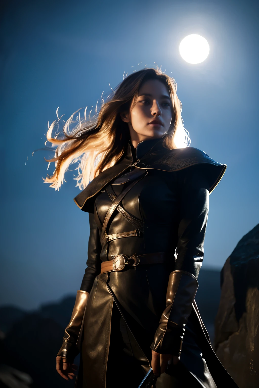 female assassin,The moon is dark and windy