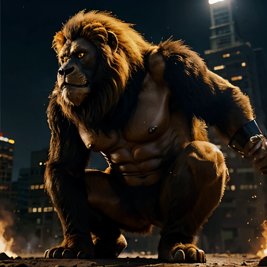 King Kong mixed with lion