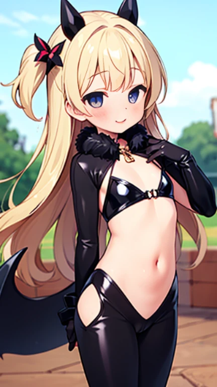 1girl, hair covering body, very tight, very long wild hair, flat chest, a little devil, pussy
