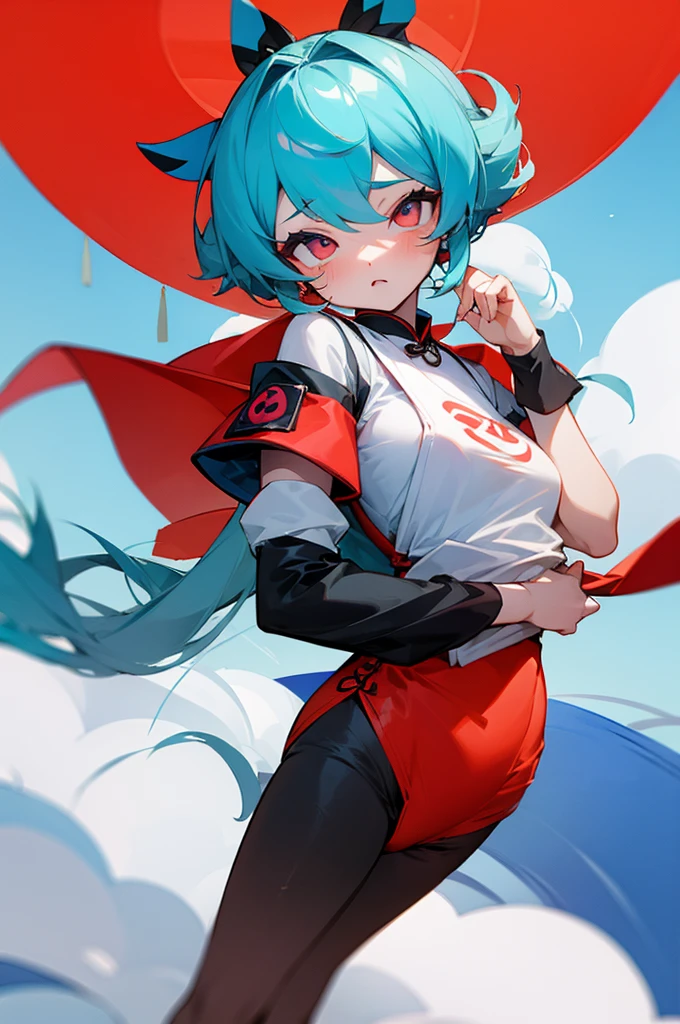 The clothes of a female delivery girl from Meituan Takeaway。