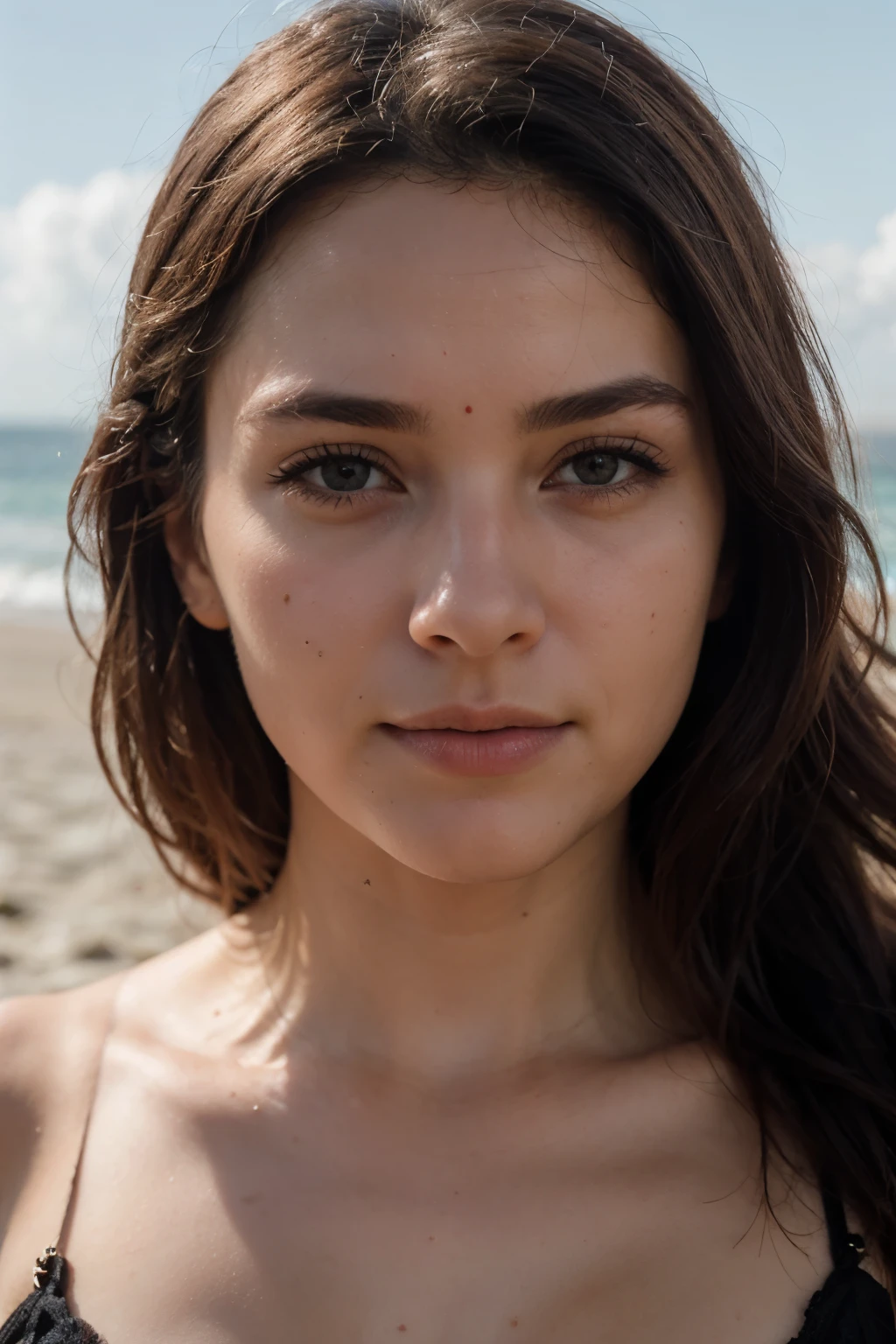 a beautiful woman with perfect facial features, perfect hands, detailed body, on a sunny beach, in an erotic sexual scene, (best quality, 4k, 8k, highres, masterpiece:1.2), ultra-detailed, (realistic, photorealistic, photo-realistic:1.37), portrait, photography, vivid colors, warm lighting, soft focus, detailed skin, detailed anatomy, erotic, sensual, summer, beach, ocean, waves