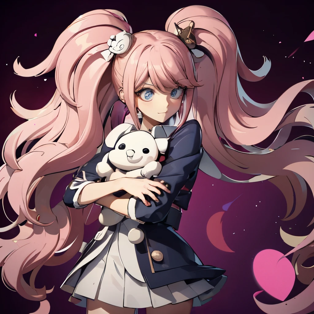 Anime girl with pink hair, anime girl running, young anime girl, chibi anime girl, cute!! Chibi!!!, anime girl, witch, girl in uniform, chibi girl, cute anime girl, anime chibi, cute anime girl portrait, anime girl, cute witch, anime girl with medium long hair, pink hair female anime character, little devilish eyes, little devil tsundere, posing in white dress, chibi, Chibi cute, chibi, mini size, cute girl, 2nd class, 3rd class, 2 girl, 2 girls, magic, wizard, tiny figure