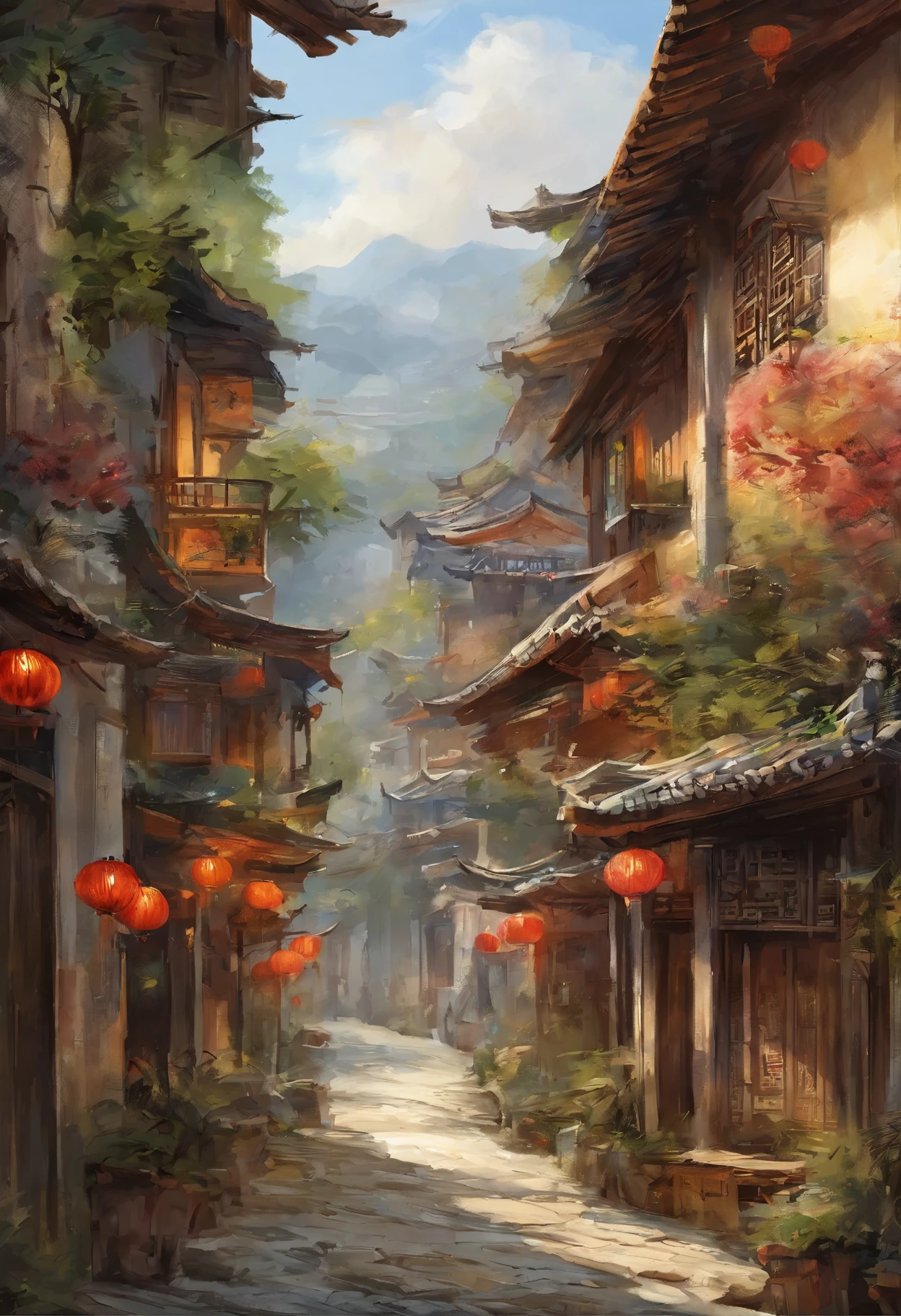 (((comics分镜))),comics,Two-dimensional picture,comics风格,Makoto Shinkai animation style,Makoto Shinkai animation art style,Ultra-wide angle of view,Chinese style,small town,Vision,The colors are bright and bright,Super fine,Super detailed,high quality,8k ,oc rendering,dynamic perspective,Super real,Super real照片