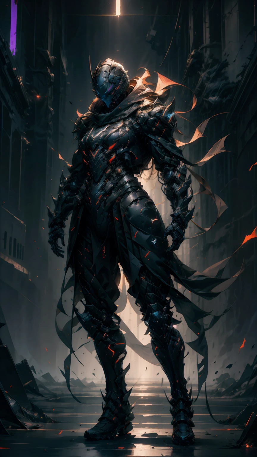 In a dystopian future, a formidable mechanical soldier emerges from the shadows, equipped with advanced technology and the eerie power of Darkness Manipulation. Its sleek, obsidian-like exoskeleton seamlessly merges with the surrounding shadows, rendering it virtually invisible. The soldier's visor emits an ominous violet glow, signifying the activation of its dark abilities. As it moves, tendrils of shadow intertwine with its metallic limbs, granting it unmatched agility and a menacing aura. In combat, the soldier harnesses the power of darkness to envelop adversaries in an inky void, disorienting and weakening them. Its arsenal includes shadow-infused projectiles, launching them with pinpoint accuracy. The mechanical soldier becomes a formidable force, striking fear into the hearts of those who dare to oppose its shadow-wielding might. In this cybernetic warrior, cutting-edge technology seamlessly intertwines with the supernatural prowess of darkness, creating a relentless and enigmatic force on the battlefield.