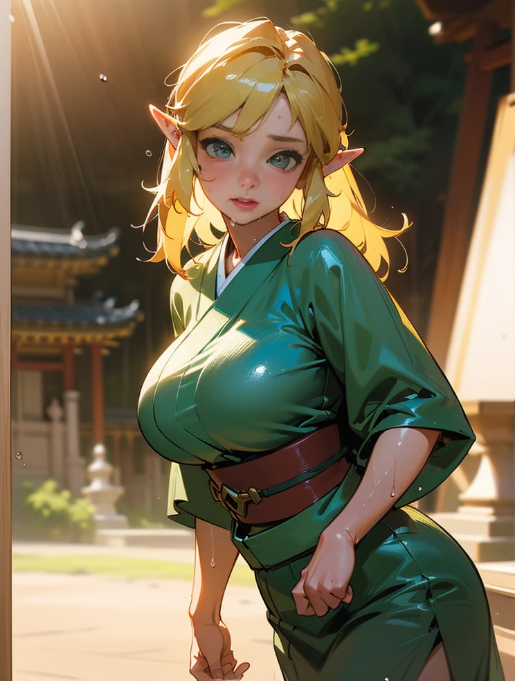 Tsunade, garota, gostosa, bunda grande, peito grande, Costeiro, cabelos loiros, 1girl, mostrando sua bunda, corpo esguio, cintura fina, showing your , naked