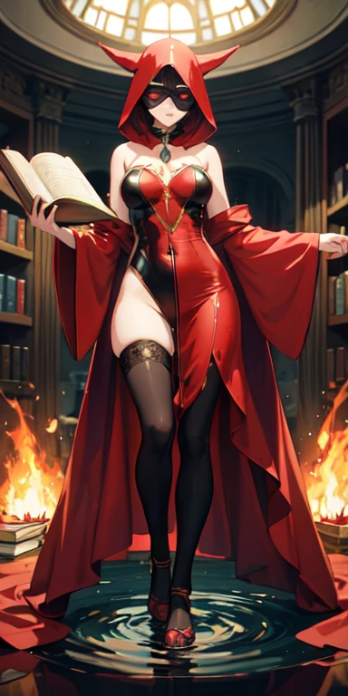 穿红裙子anime girl在图书馆看书, Artoria Pendragon, beautiful alluring anime woman, anime girl, beautiful anime woman, 美丽anime girl, Detailed digital animation art, 有吸引力anime girl, blonde princess, Beautiful anime portrait, Extremely detailed Artgerm, anime princess, anime woman, Fire Emblem Edelgard'Full body portrait done according to environment
