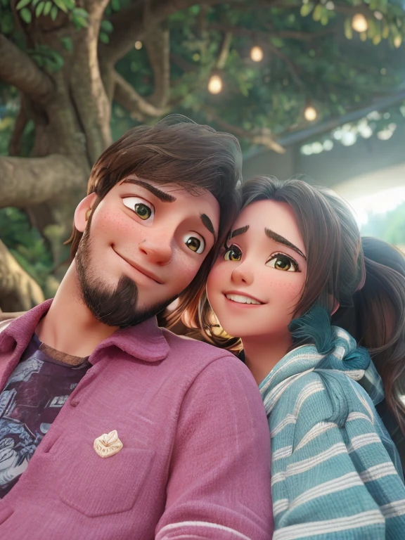 Realistic high quality Background 3D lovely couple