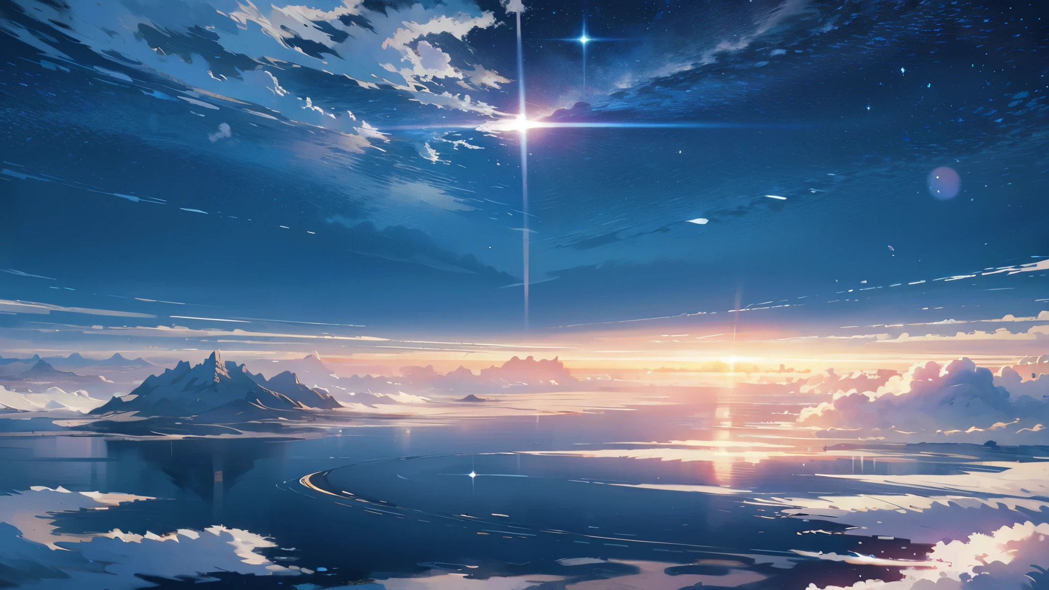 ridiculous resolution, high resolution, (masterpiece:1.4), super detailed, 1 boy, view from above, space, floating, - At 6 o'clock