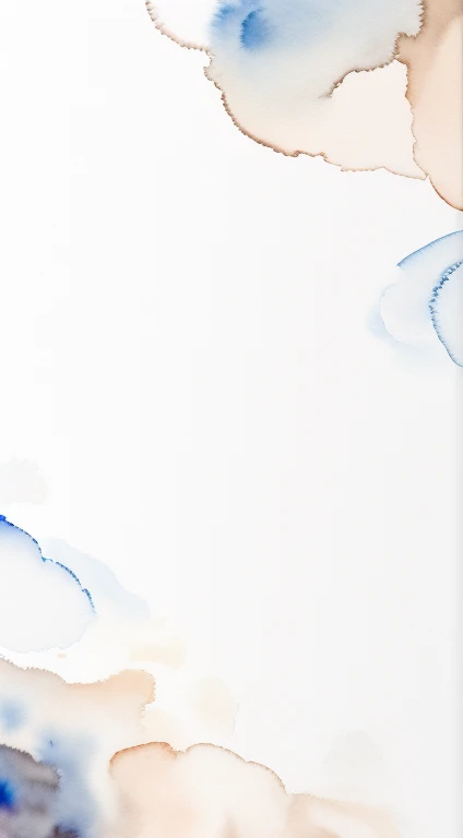 there is a picture of a watercolor painting of a blue and brown cloud, muted watercolor. minimalist, flat water color texture, clean background, background image, clean white background, minimalist background, with a white background, banner, white background, basic background, white backround, background is white, plain background, on the white background, watercolor background, website banner