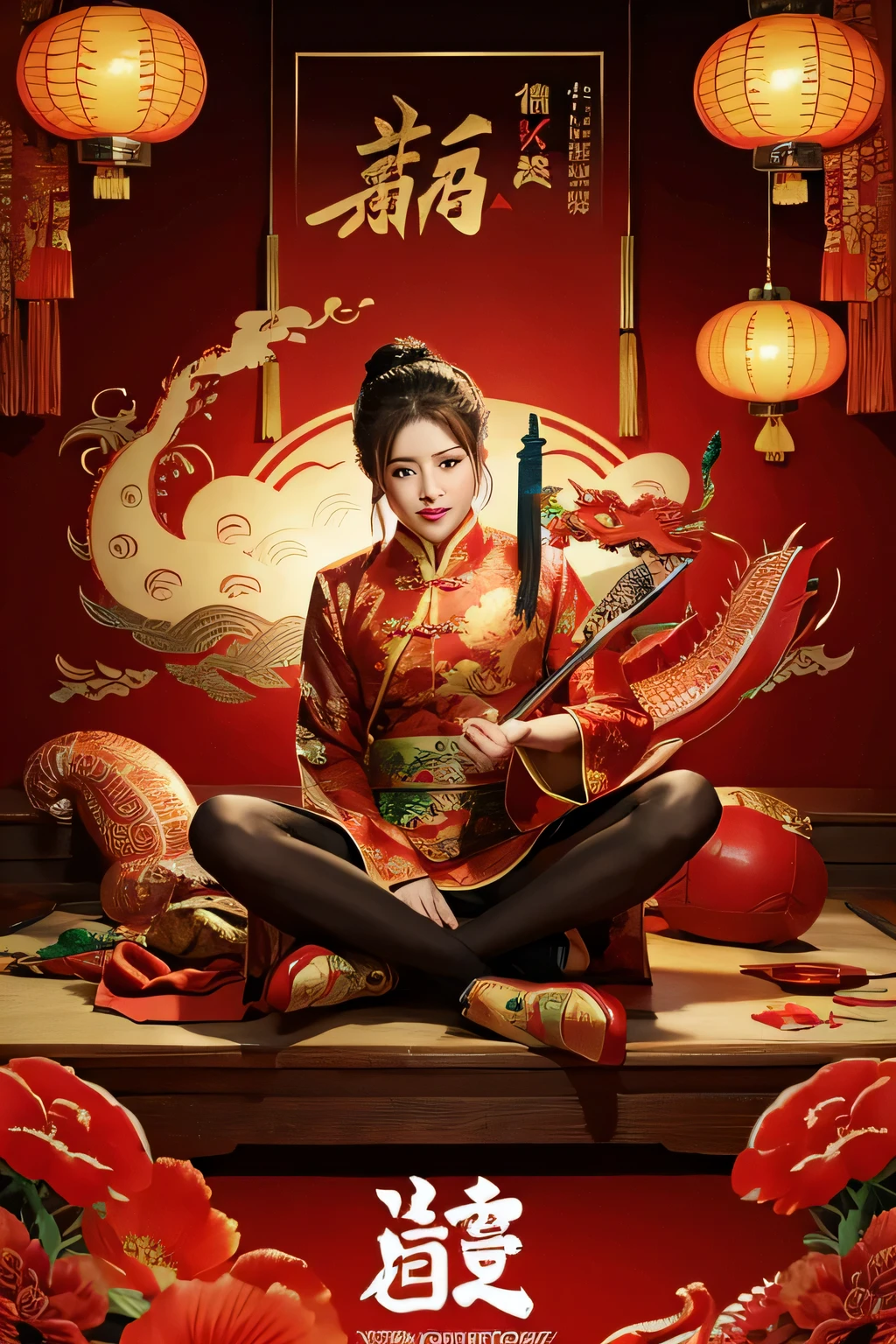 Chinese Style Year of the Dragon Poster