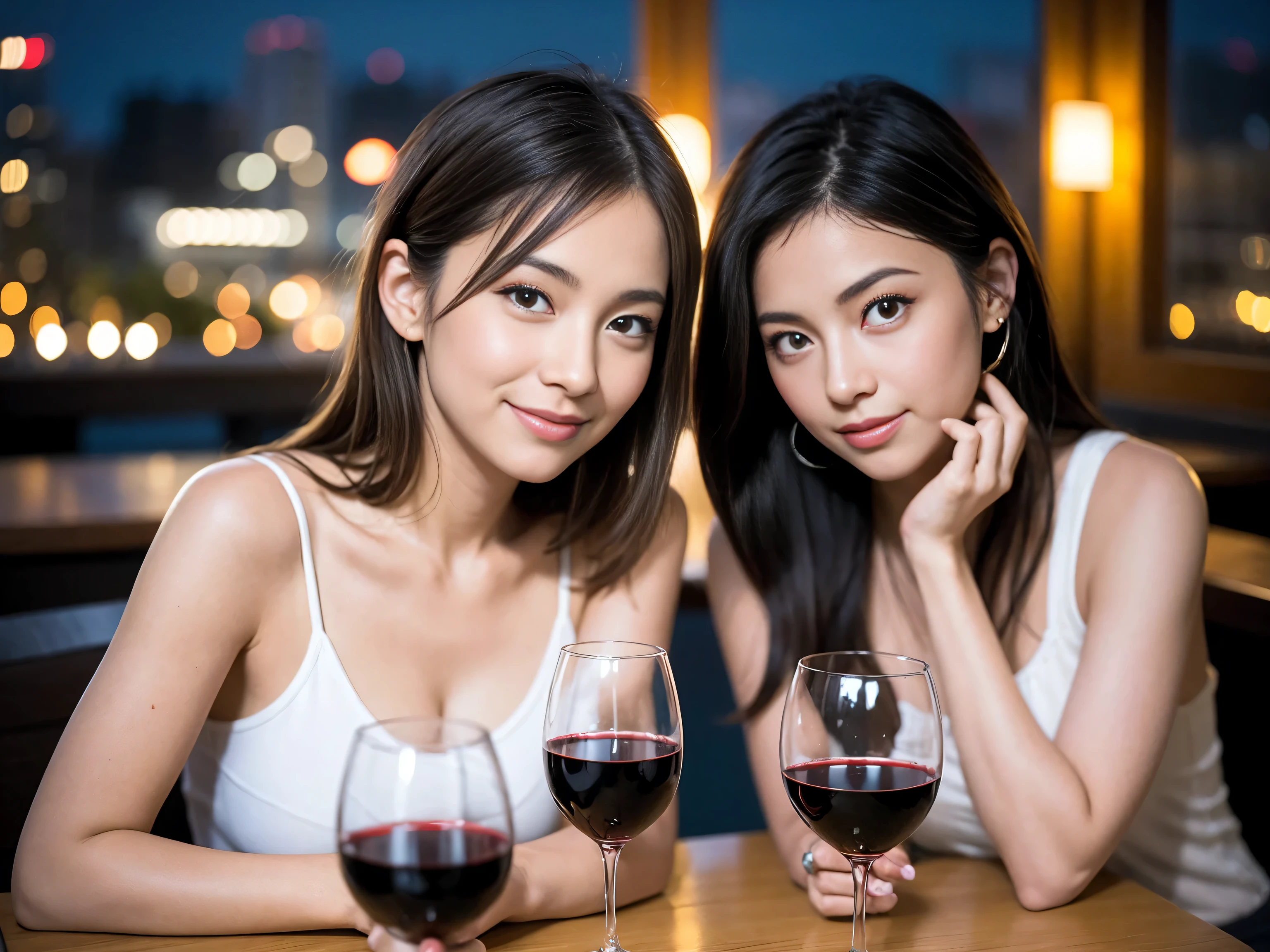 (including 64k, nffsw, highest quality, table top: 1.2), (realistic, realistic: 1.37), Colombia、Brazilian、Japanese、Dutch、American、french、Spaniard、Italian、Indian、pretty woman 1, (slimフェイス), (because I&#39;thin), (brown hair), (shortcut), cheeks blush a little, (40 years old), 38 years old, alone, 窓の外には美しく緻密なnight景が広がります...., restaurant, wine glassに座って, nightに, in a prominent place (from the Upper body) nova frog style, actress, model, Upper body, White wine, slim, wine glass, とてもきれいなnight景, 真ん中に置かれたwine glass, smile, (smile: 1.15), beautiful and detailed eyes, Upper body, bust japan up, night, short, short, actress, model, Upper body, White wine, slim, wine glass, とてもきれいなnight景, 真ん中に置かれたwine glass, smile,