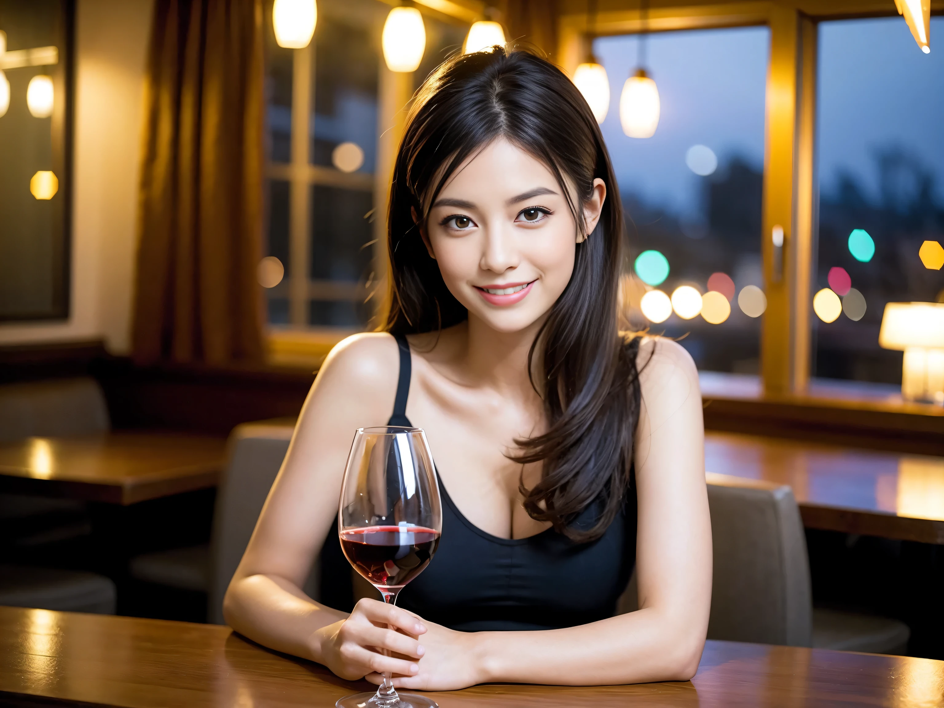 Contains k, nffsw, highest quality, table top: 1.2), (realistic, realistic: 1.37), Colombia、Brazilian、Japanese、Dutch、American、french、Spaniard、Italian、Indian、pretty woman 1, (slimフェイス), (because I'thin), (brown hair), (shortcut), cheeks blush a little, (40 years old), 38 years old, alone, 窓の外には美しく緻密なnight景が広がります...., restaurant, wine glassに座って, nightに, in a prominent place (from the Upper body) nova frog style, actress, model, Upper body, White wine, slim, wine glass, とてもきれいなnight景, 真ん中に置かれたwine glass, smile, (smile: 1.15), beautiful and detailed eyes, Upper body, bust japan up, night, short, short, actress, model, Upper body, White wine, slim, wine glass, とてもきれいなnight景, 真ん中に置かれたwine glass, smile,