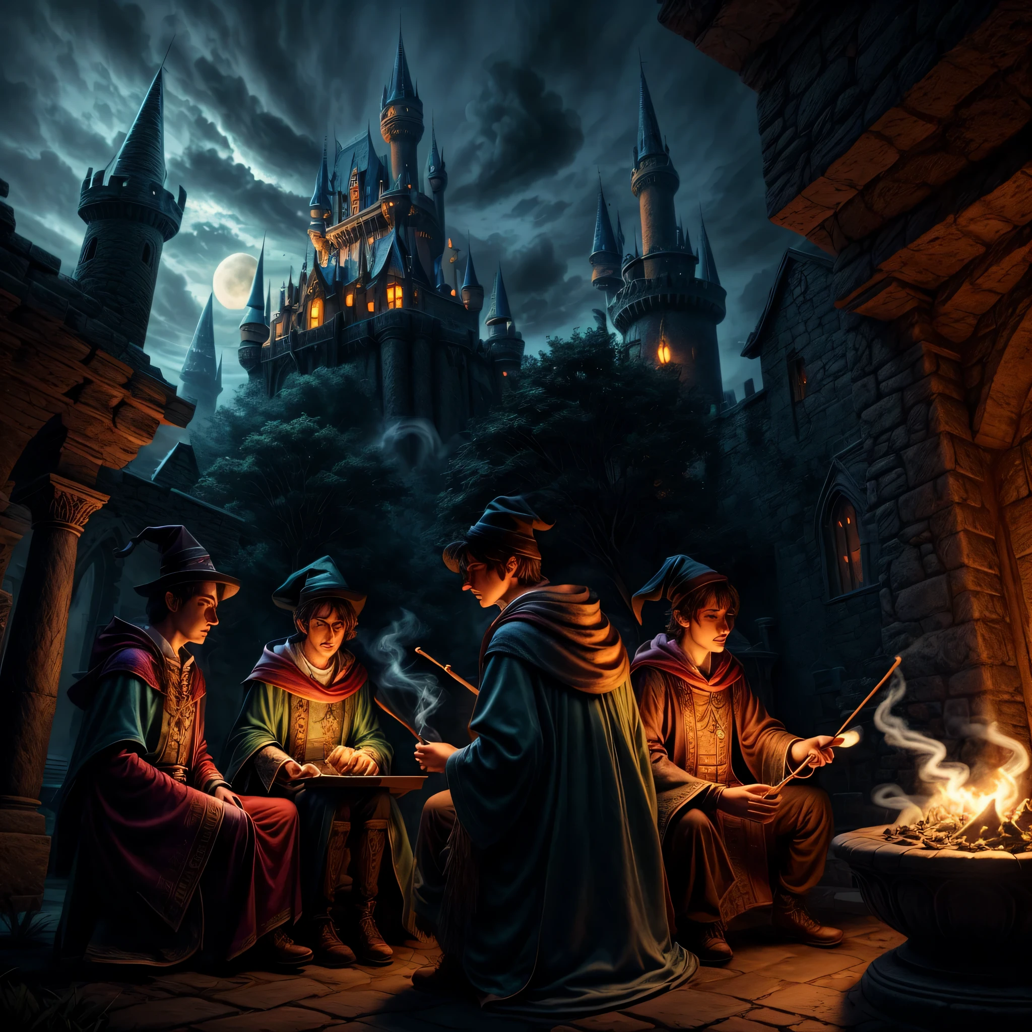 play as 2 magical wizards smoking weed in a mystical castle
