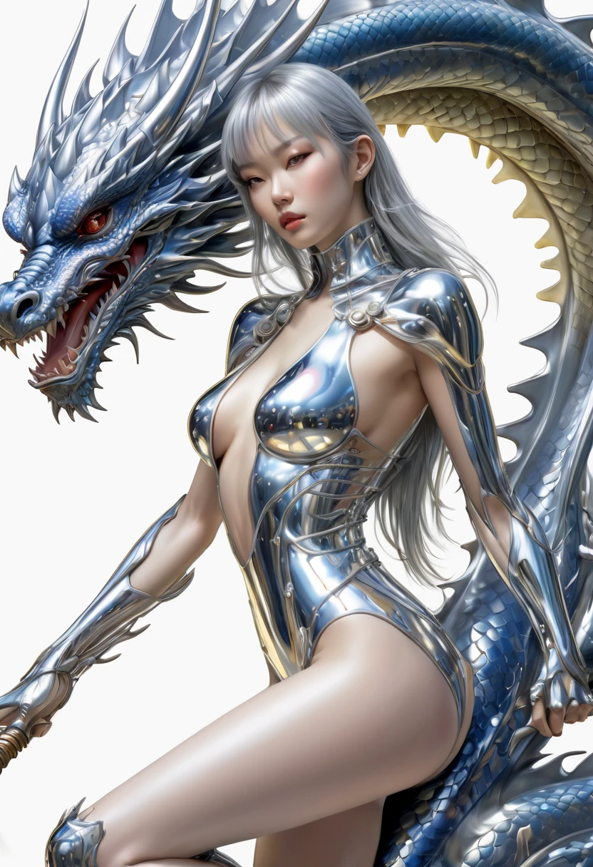 art of dragon, Sorayama inspired, hyper detailed