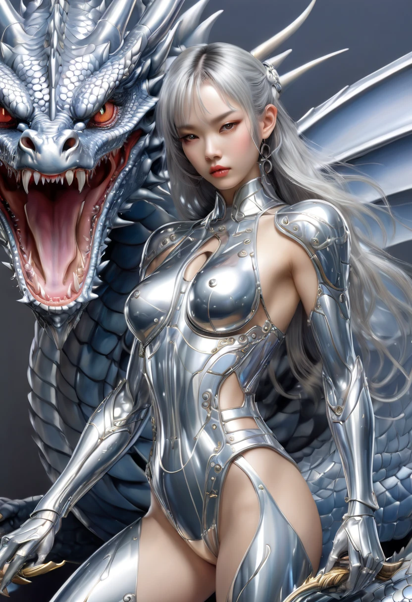 art of dragon, Sorayama inspired, hyper detailed