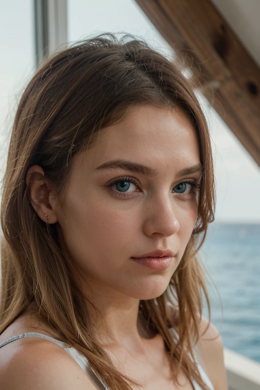 ((best quality)), ((masterpiece)), (detailed), perfect face, Blonde, Blue eyes, 1,70 tall, France coast