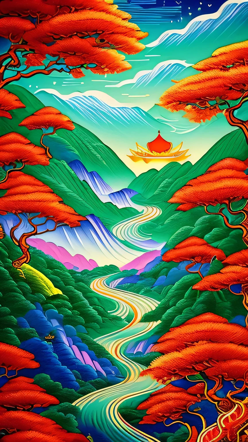 Good luck cartoon image in the Year of the Dragon (bright colors:1.5), (Detailed description:1.4), (faucet:1.3), (lucky symbols:1.2), mascot, (gold coins:1.1), (firecracker:1.3), (lantern:1.2), (lotus:1.2), (Dragon Dance:1.2), Radiant hair、Energetic, festive atmosphere, Well designed, celebration scene, Traditional elements, Folklore charm, happiness and prosperity, auspicious beginning, draw elegantly, myth and magic, symbol