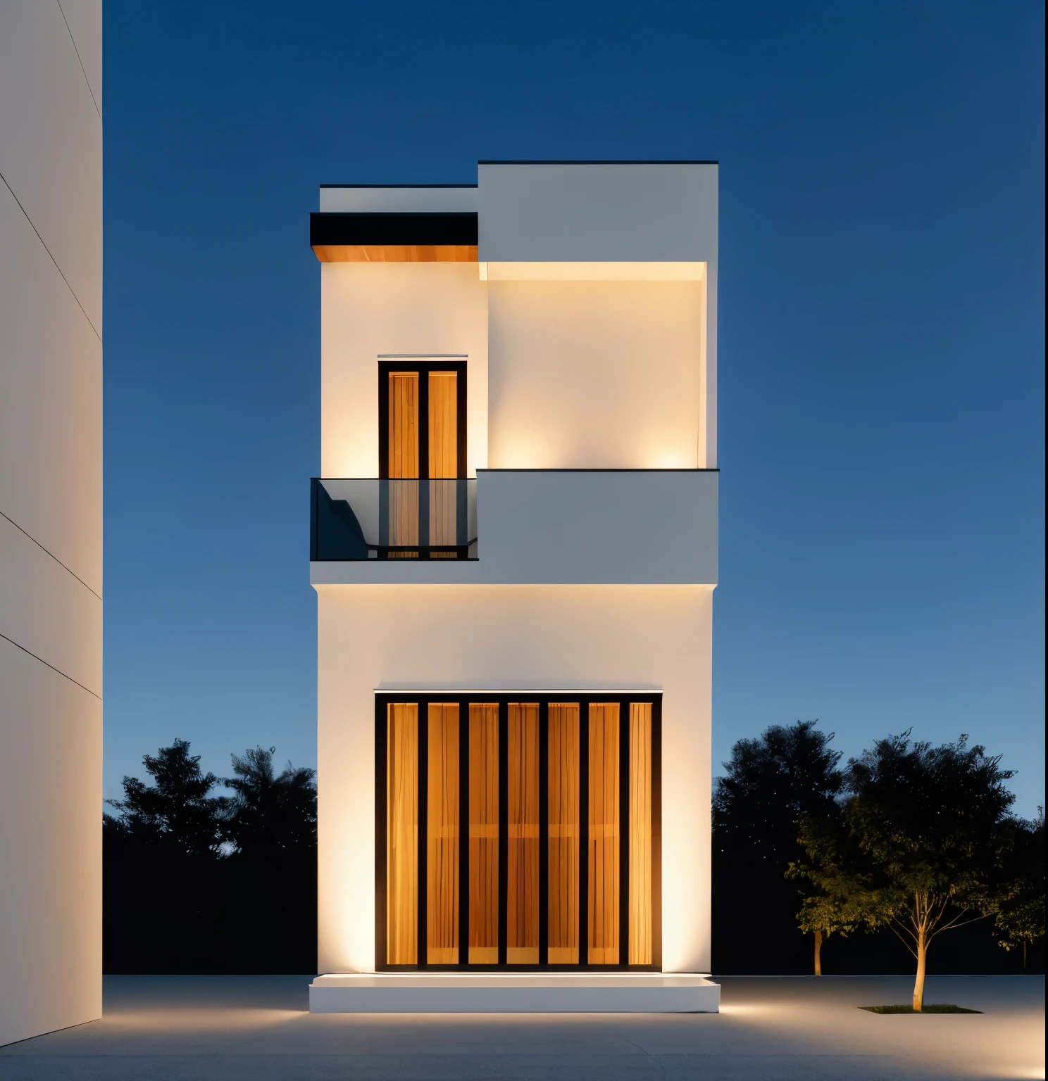 ((( best quality, chef-d&#39;artwork))), (hyper realistic, photo-realistic:1.2), high quality, (day light:1.2), perfect lighting,
maison moderne, main material (En bois , banconie en verre,  Pierre:0.2 ,mur blanc , wam blanc ), building,  maison moderne, moderne, dynamic light, day light , la rue