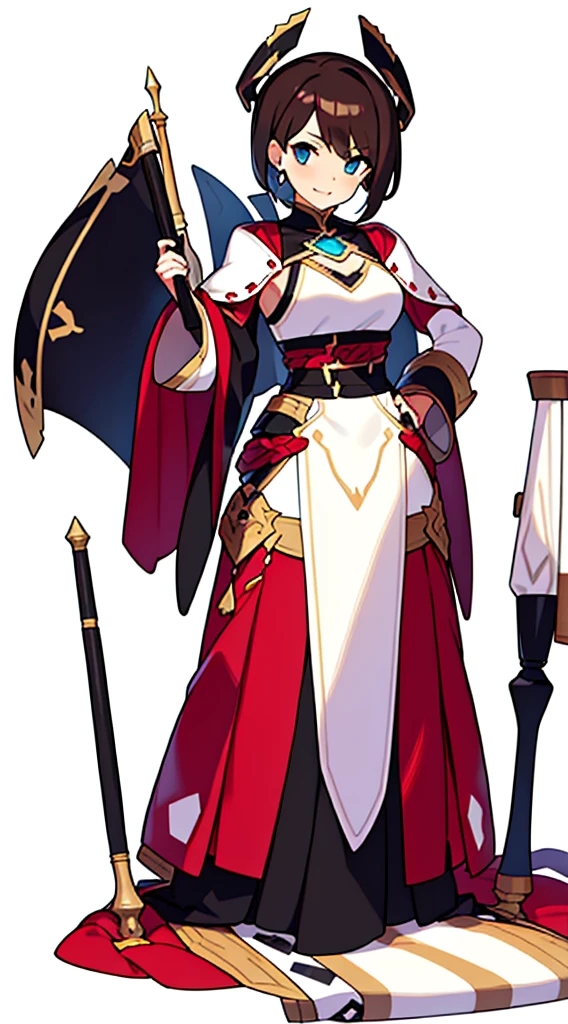solo female, (((blurry background, white background))), character focus, fantasy clothes, standing, character design, fantasy peddler,