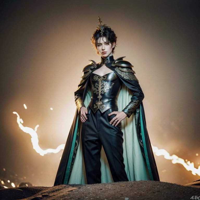 (((best quality, 4k, photo))), (androgynous male werepeacock emperor)