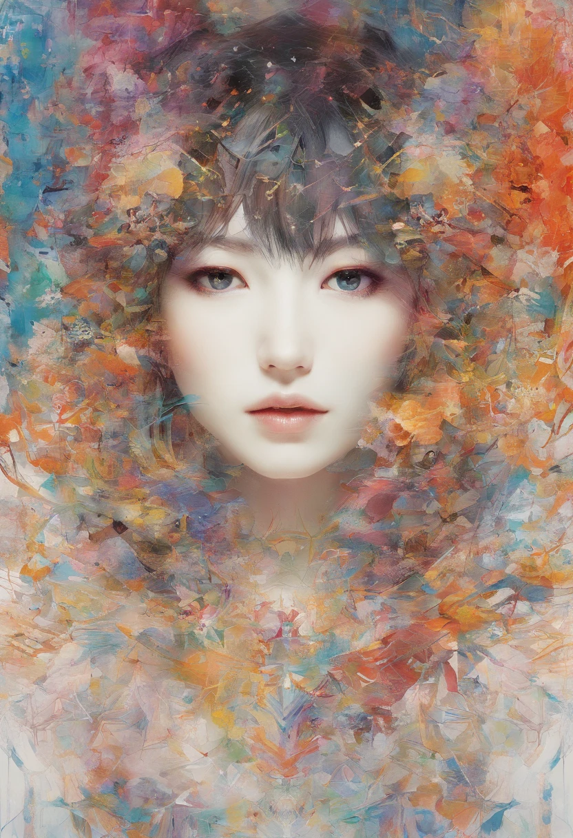 Perfect centralization, coelho (franco)de Donnie, Standing position, beleza abstrata, Centrado, looking at the camera, Facing the camera, nearing perfection, Dynamic, altamente detalhado, liso, foco nítido, 8k, high-definition resolution, illustration, arte de Carne Griffiths e Wadim Kashin, fundo branco