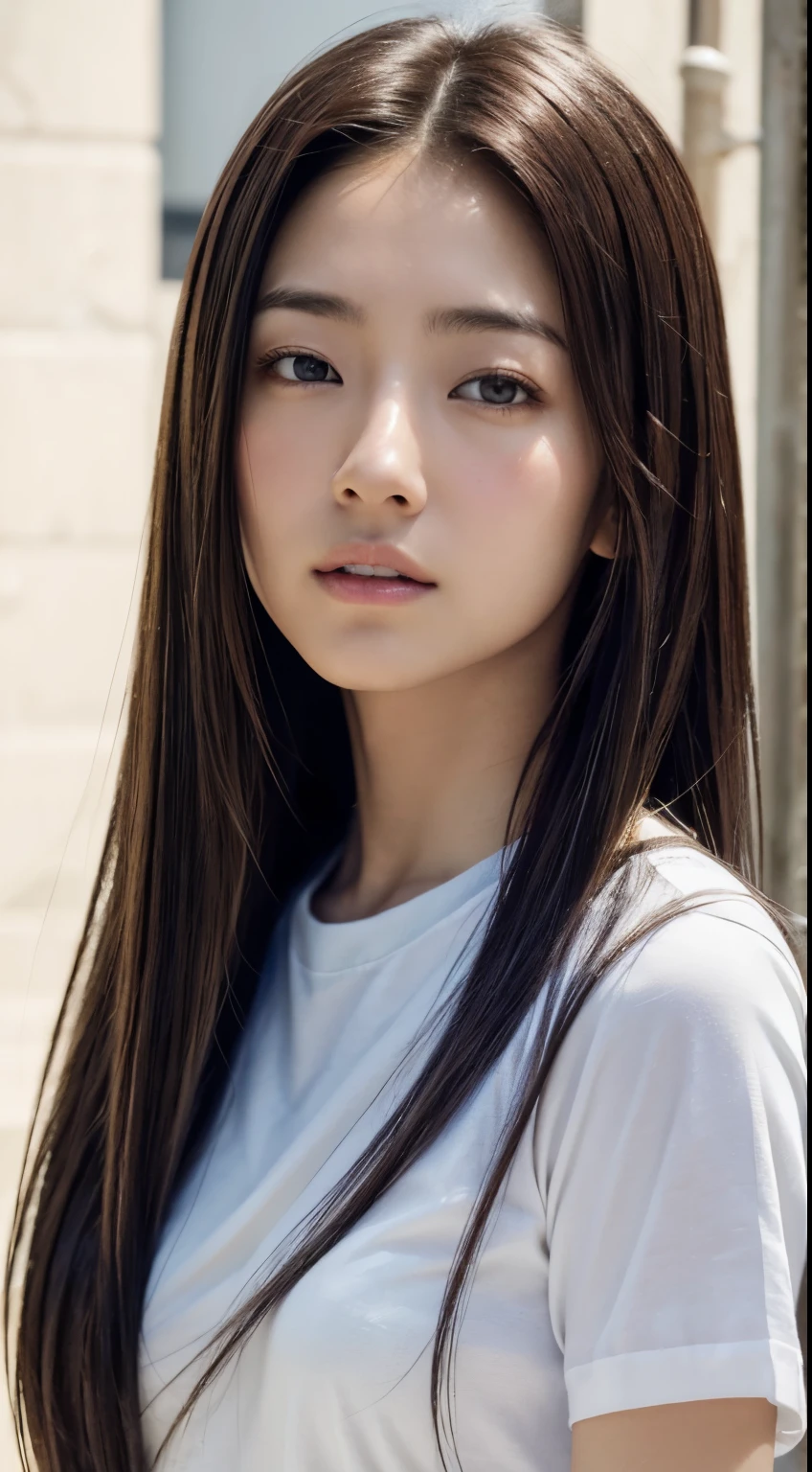 long blonde hair를 가진 여자와 이모의 클로즈업, asian girl with long hair, ilya kuvshinov with long hair, with long hair, Asian features, Korean woman, beautiful asian girl, Best Face, pale and light skin!!, japanese model, Beautiful Korean Woman, Jenny Pink Black, Sui Ishida with blonde hair and blonde eyebrows, asian girl, long blonde hair 